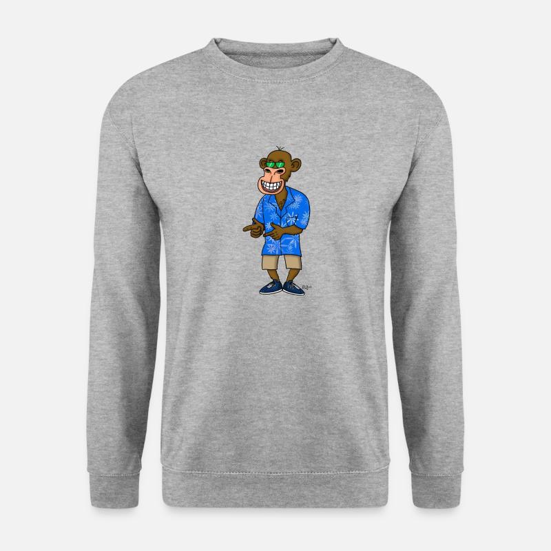 Crypto Monkey Shows Finger Gun (Crypto Ape) - Unisex Sweatshirt - salt & pepper