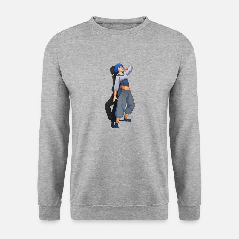 Bella - Unisex Pullover - Weißgrau meliert