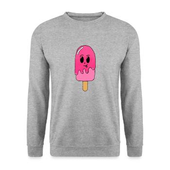 kawaii ice cream | original by. MMJ49 - Unisex Sweatshirt - salt & pepper - Front - Alina (178cm) & Michal (187cm)