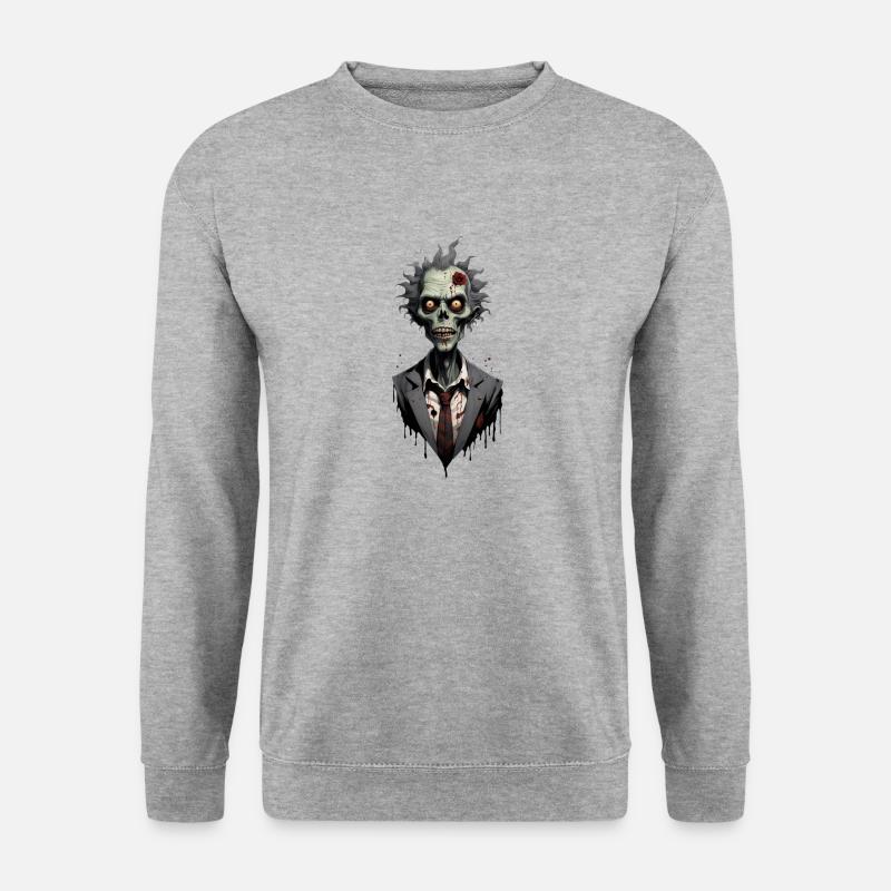 ZOMBIE im Kostüm 2 - Unisex Pullover - Weißgrau meliert