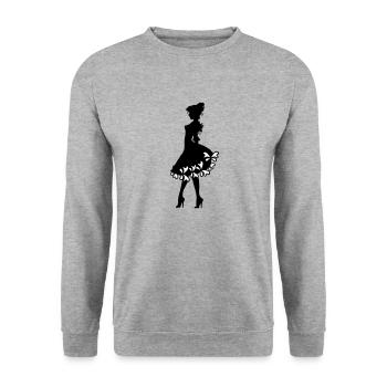 Fée - Sweat-shirt Unisexe - gris chiné - Devant - Alina (178cm) & Michal (187cm)