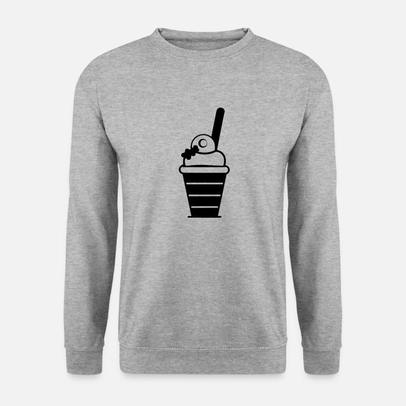 Eisbecher - Unisex Pullover - Weißgrau meliert