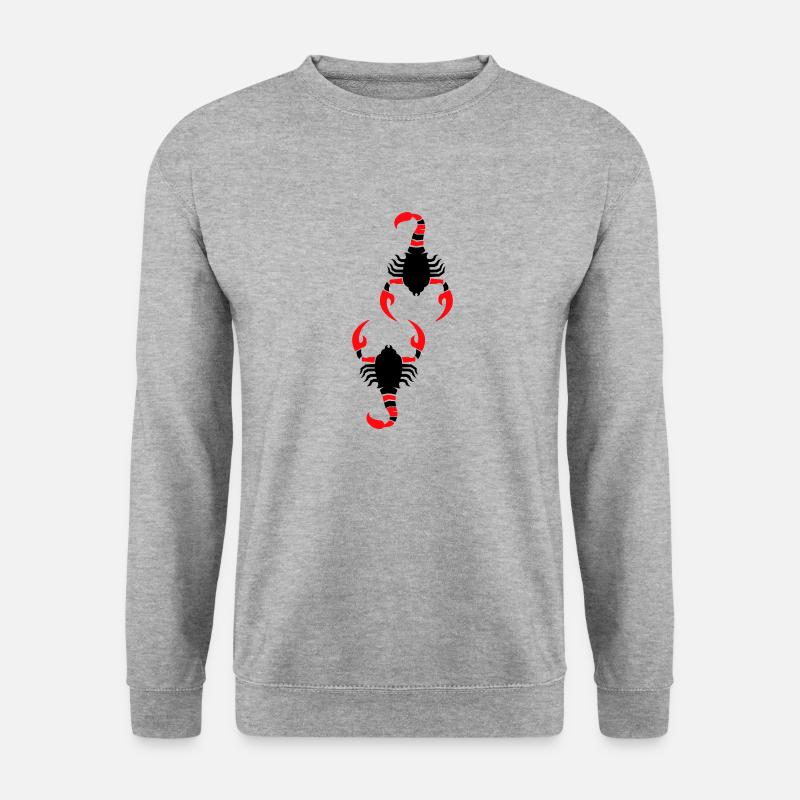 skorpion - Unisex Pullover - Weißgrau meliert