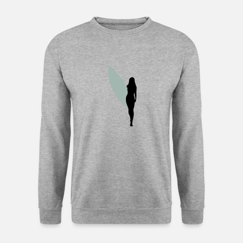 surfgirlshape1 - Unisex Pullover - Weißgrau meliert