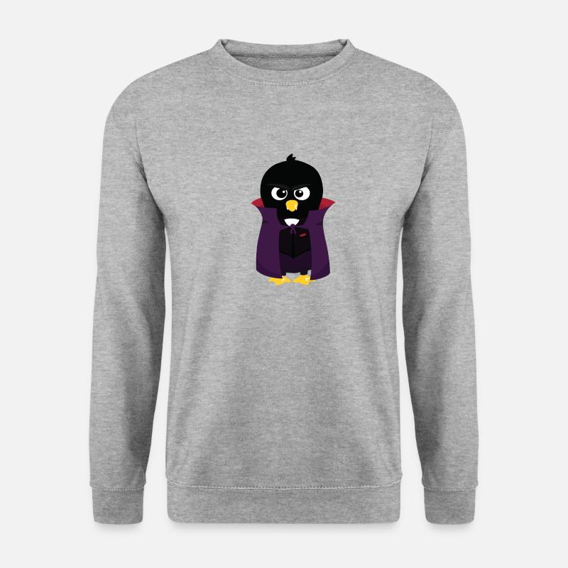 Pinguin-Vampire - Unisex Pullover - Weißgrau meliert