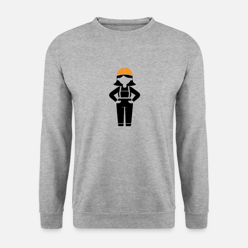 Construction Worker Woman - Unisex Sweatshirt - salt & pepper