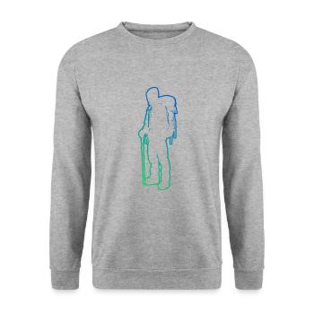Escalade Escalade Hommes Bloc Femmes - Sweat-shirt Unisexe - gris chiné - Devant - Alina (178cm) & Michal (187cm)