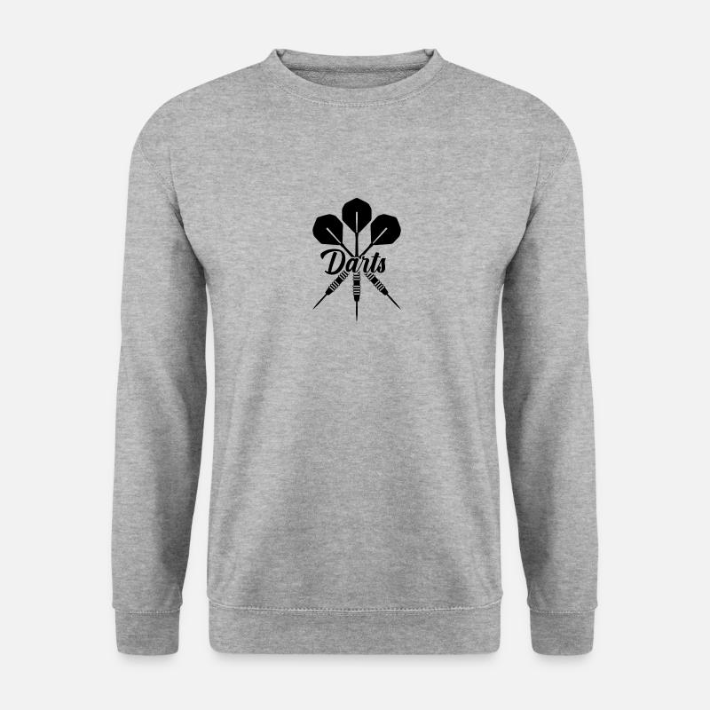 Darts Sport Spaß - Unisex Pullover - Weißgrau meliert