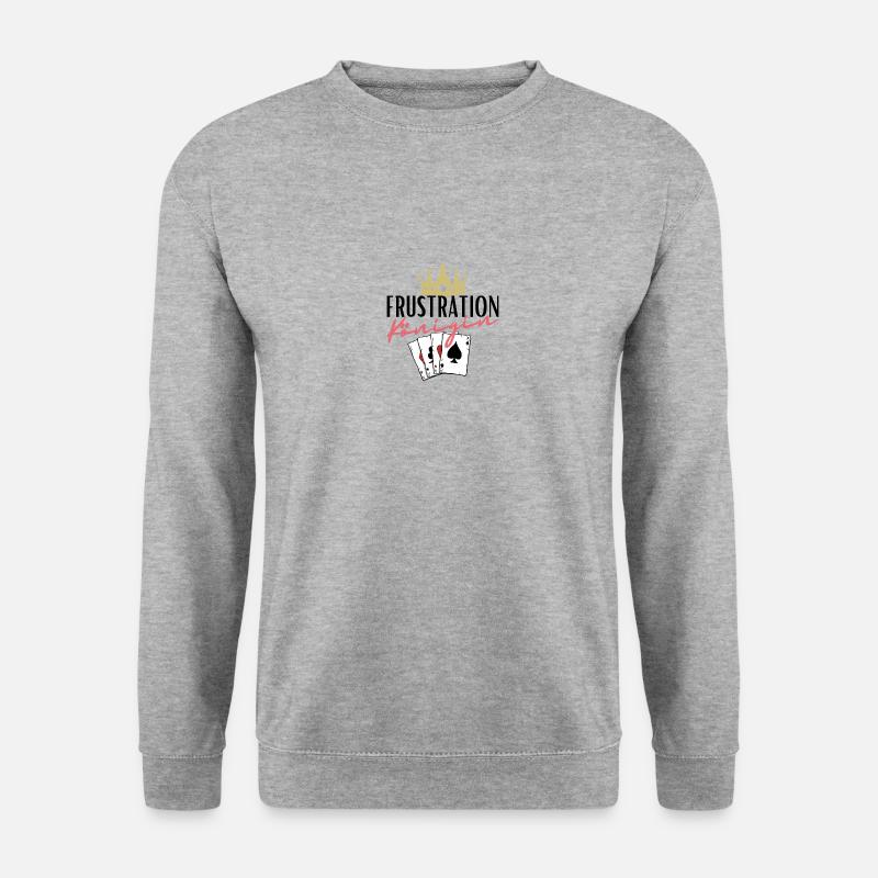 Frustration Königin - Unisex Pullover - Weißgrau meliert
