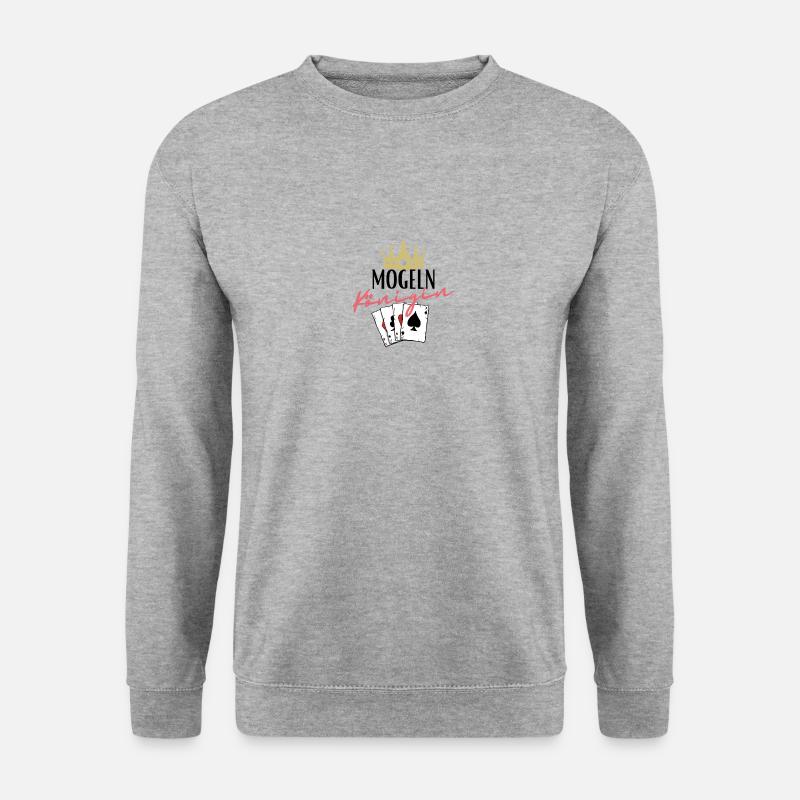 Mogeln Königin - Unisex Pullover - Weißgrau meliert