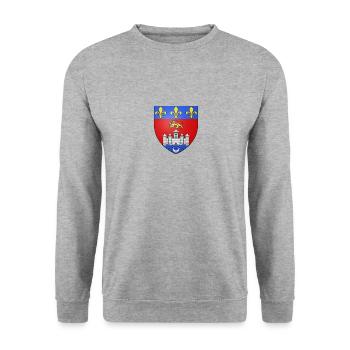 Blason Bordeaux - Sweat-shirt Unisexe - gris chiné - Devant - Alina (178cm) & Michal (187cm)