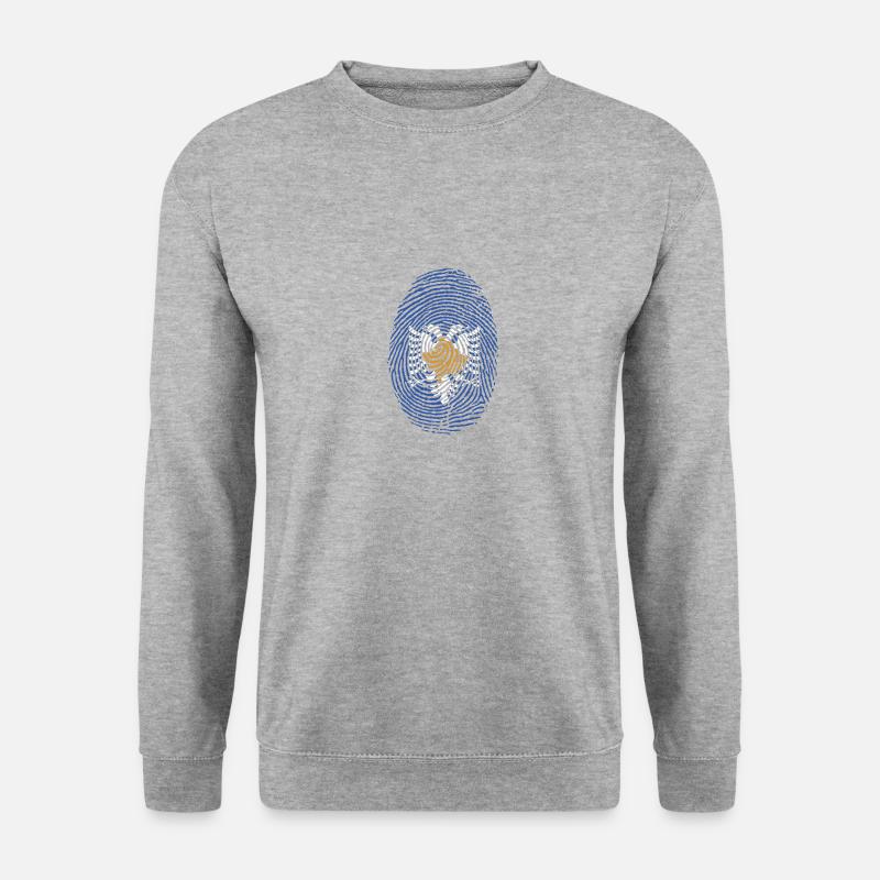 DNA Kosovo - Albaner - Unisex Pullover - Weißgrau meliert
