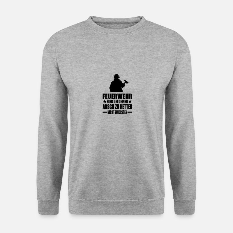 Feuerwehr - Unisex Pullover - Weißgrau meliert