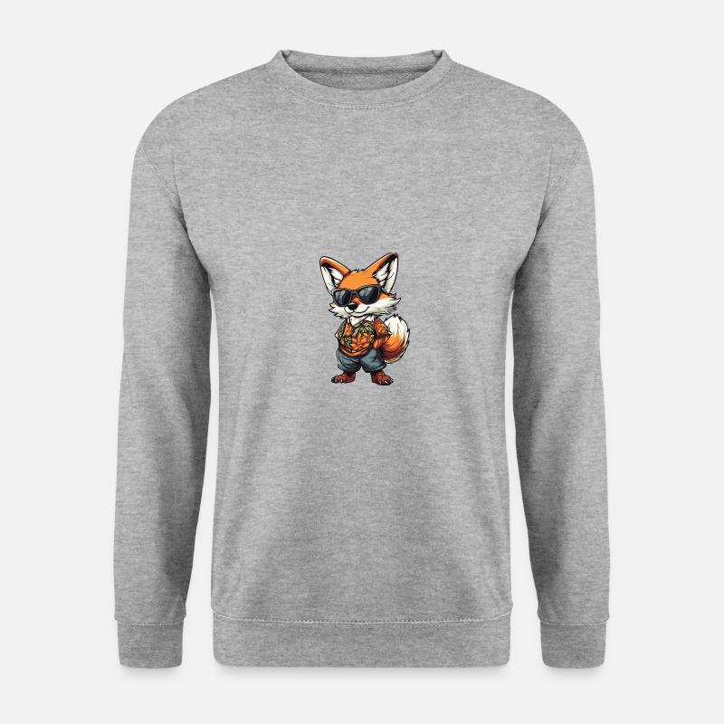 Fox Comic Holiday - Sweat-shirt Unisexe - gris chiné