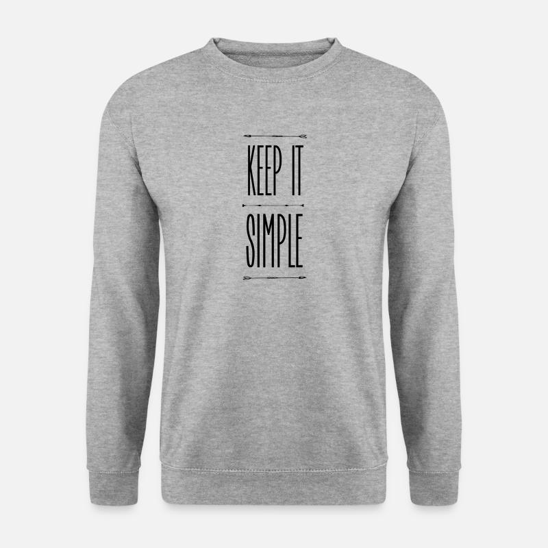 Keep it simple - Unisex Pullover - Weißgrau meliert