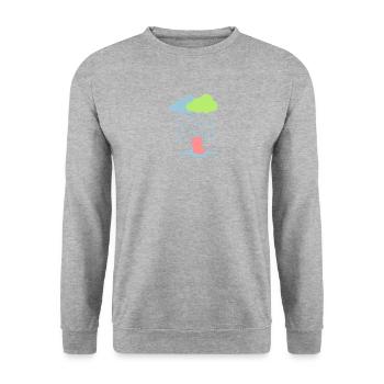 Gummistiefel - Unisex Pullover - Weißgrau meliert - Vorne - Alina (178cm) & Michal (187cm)