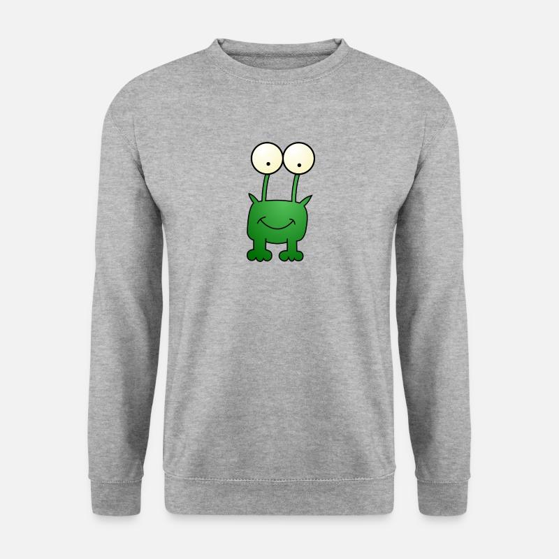 Frosch Comic - Unisex Pullover - Weißgrau meliert