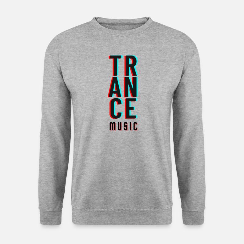 psy trance music - Unisex Pullover - Weißgrau meliert