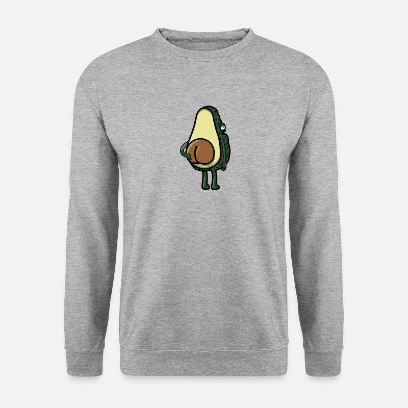 Avocado kratzt sich - Unisex Pullover - Weißgrau meliert