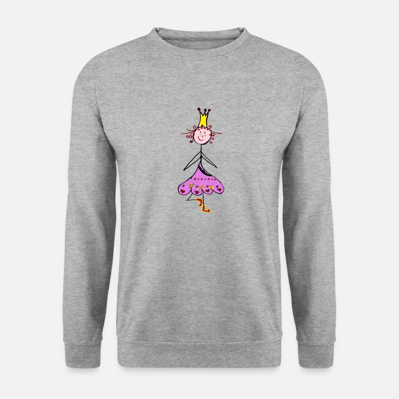 Yoga Prinzessin - Unisex Pullover - Weißgrau meliert