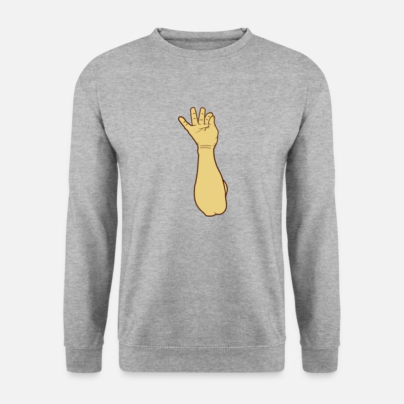 Salz streuen Hand - Unisex Pullover - Weißgrau meliert