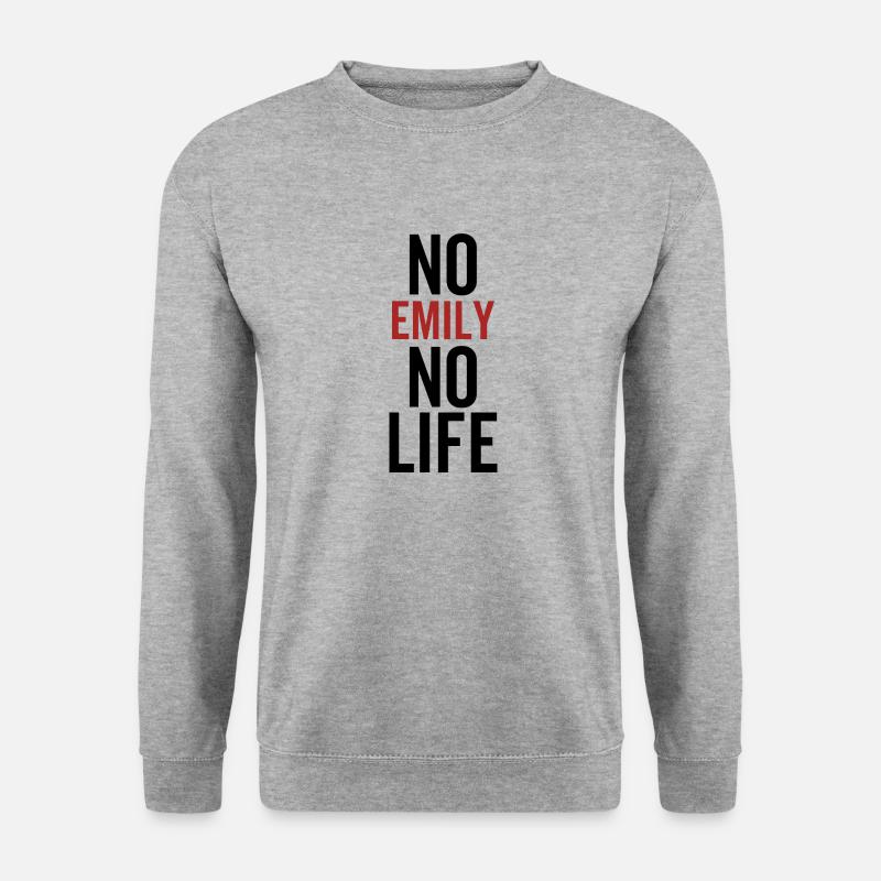 Nein Emily Kein Leben - Unisex Pullover - Weißgrau meliert