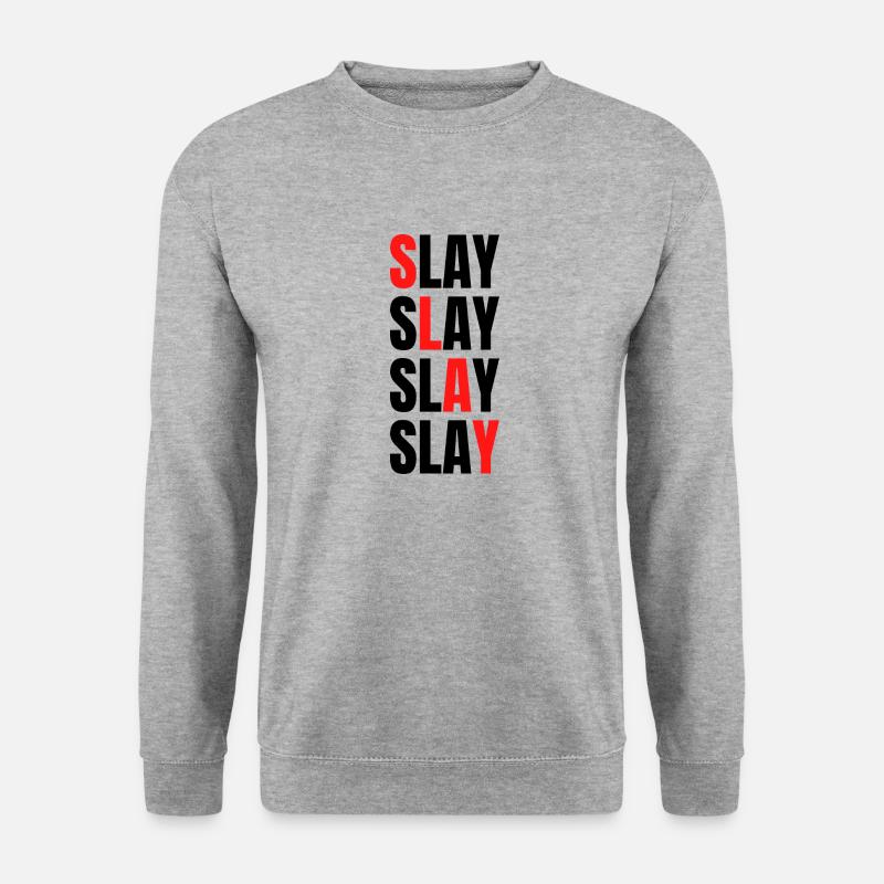 Slay - Unisex Pullover - Weißgrau meliert