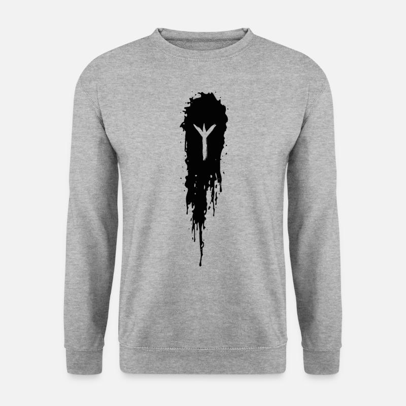 Algiz - Unisex Pullover - Weißgrau meliert