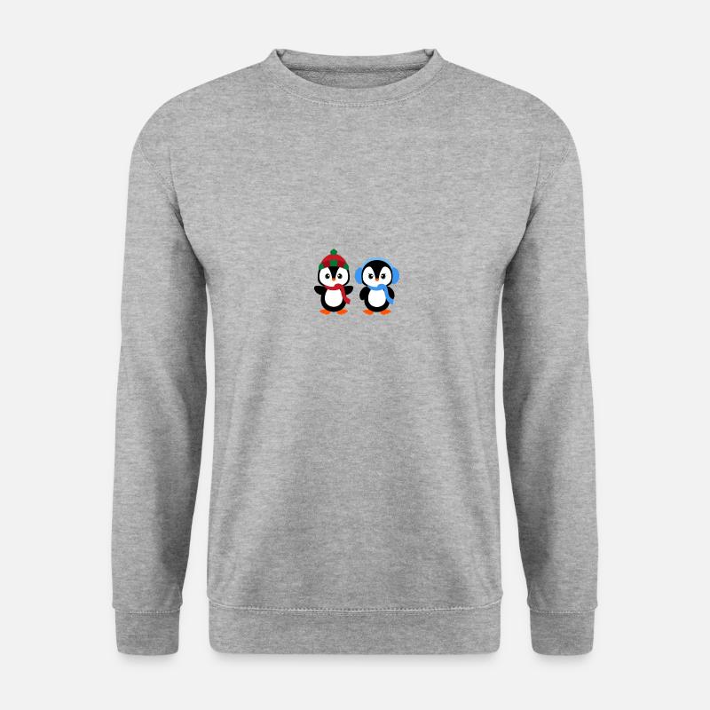 Mr & Mrs Pingu - Unisex Pullover - Weißgrau meliert