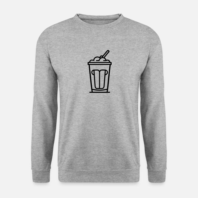Milchshake - Unisex Pullover - Weißgrau meliert