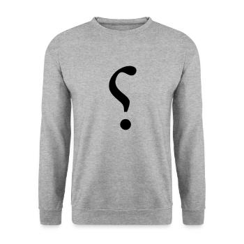 Point d'ironie / ironic mark (1c) - Sweat-shirt Unisexe - gris chiné - Devant - Alina (178cm) & Michal (187cm)