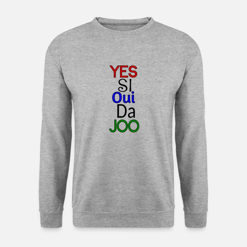 Yes different languages - Unisex Sweatshirt - salt & pepper