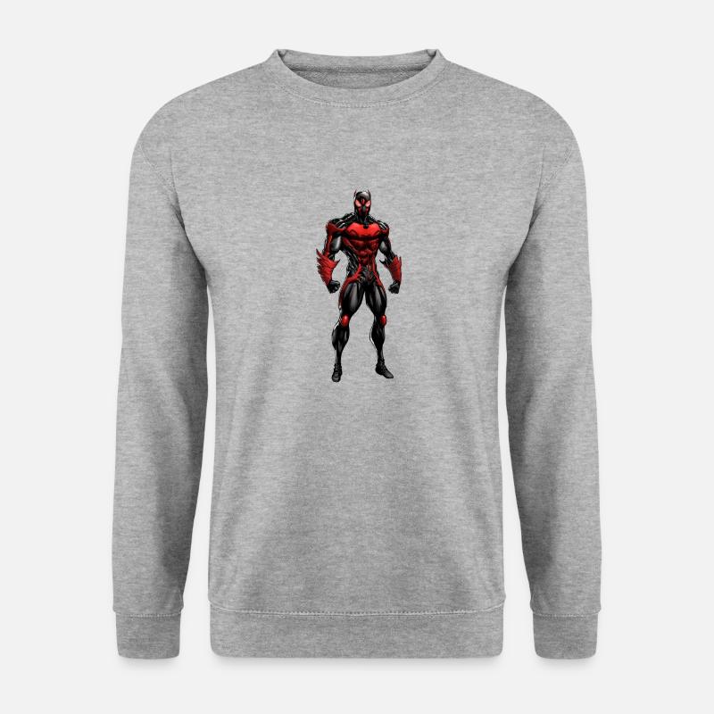 Superheld Comic Hero - Unisex Pullover - Weißgrau meliert