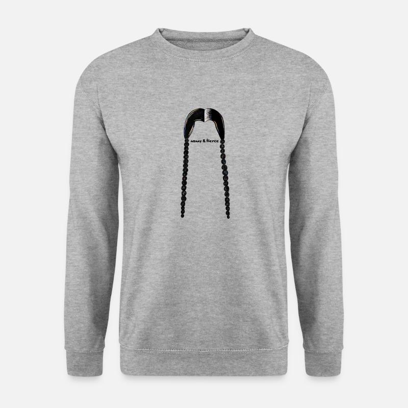 Black sassy fierce - Unisex Pullover - Weißgrau meliert