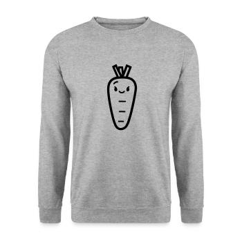 Carotte - Sweat-shirt Unisexe - gris chiné - Devant - Alina (178cm) & Michal (187cm)