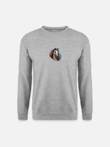 Horse portrait - Unisex Sweatshirt - salt & pepper