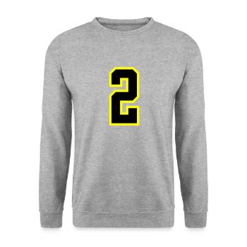 Justaucorps à 2 chiffres - Sweat-shirt Unisexe - gris chiné - Devant - Alina (178cm) & Michal (187cm)