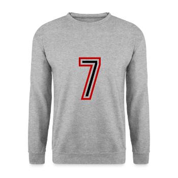 Maillot 7 Nombre d’années - Sweat-shirt Unisexe - gris chiné - Devant - Alina (178cm) & Michal (187cm)