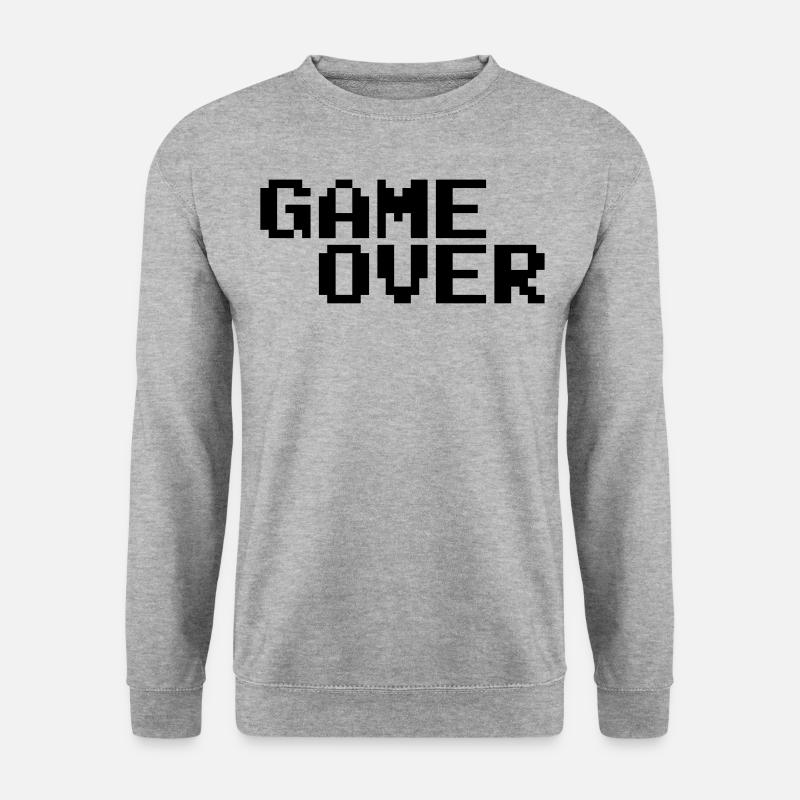 Game over - pixelated retro lettering - Unisex Sweatshirt - salt & pepper