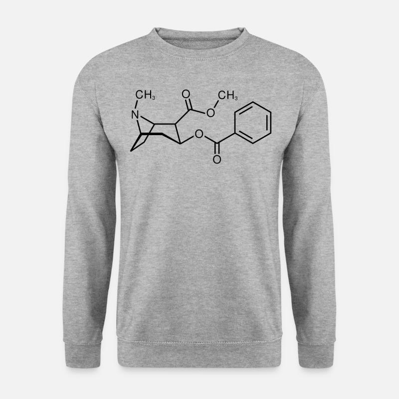 Kokain Molekül Struktur - Unisex Pullover - Weißgrau meliert