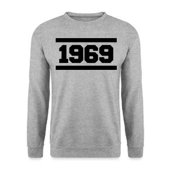 1969 - Unisex Sweatshirt - salt & pepper - Front - Alina (178cm) & Michal (187cm)