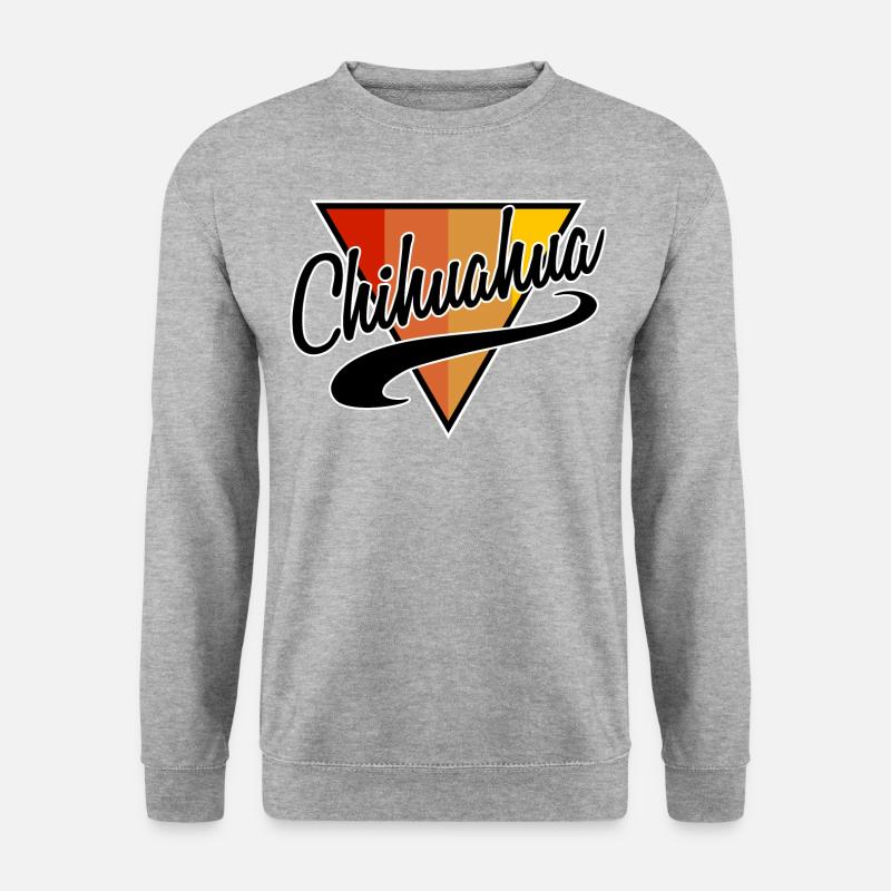 Chihuahua Schriftzug - Unisex Pullover - Weißgrau meliert