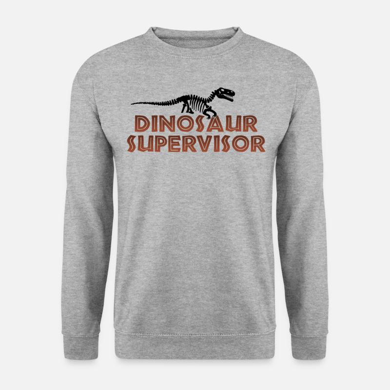 Dinosaur Supervisor - Unisex Pullover - Weißgrau meliert