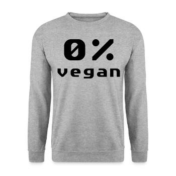 Anti vegan Null Prozent - Unisex Pullover - Weißgrau meliert - Vorne - Alina (178cm) & Michal (187cm)