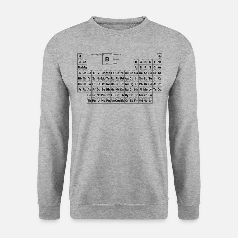 Periodensystem - Unisex Pullover - Weißgrau meliert