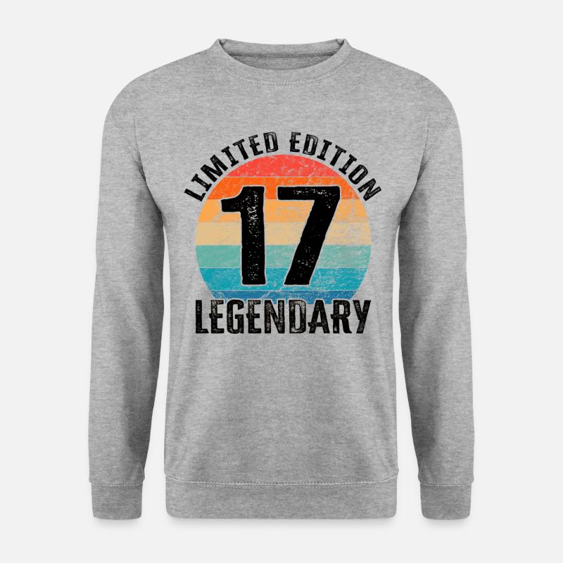 Happy Birthday - 17. Geburtstag - Unisex Pullover - Weißgrau meliert