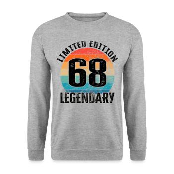 Happy Birthday - 68th birthday - Unisex Sweatshirt - salt & pepper - Front - Alina (178cm) & Michal (187cm)