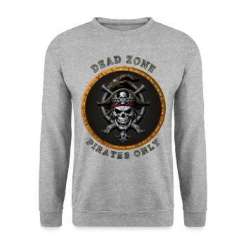 Dead Zone v3 - Unisex Pullover - Weißgrau meliert - Vorne - Alina (178cm) & Michal (187cm)