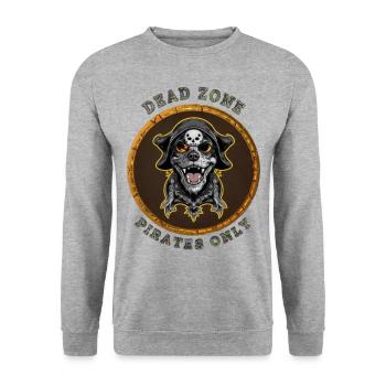 Dead Zone v10 - Unisex Pullover - Weißgrau meliert - Vorne - Alina (178cm) & Michal (187cm)