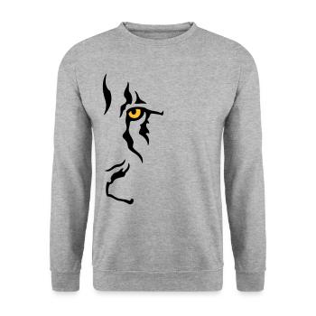Œil de lion 2 (gauche) - Sweat-shirt Unisexe - gris chiné - Devant - Alina (178cm) & Michal (187cm)
